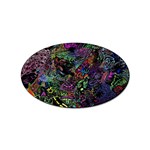 Trippy Dark Psychedelic Sticker Oval (100 pack)