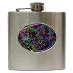 Trippy Dark Psychedelic Hip Flask (6 oz)