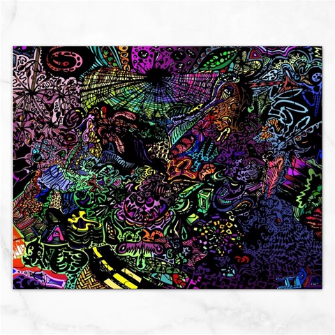 Trippy Dark Psychedelic Rectangular Jigsaw Puzzl from ArtsNow.com Front