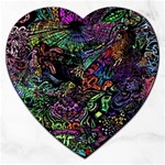 Trippy Dark Psychedelic Jigsaw Puzzle (Heart)