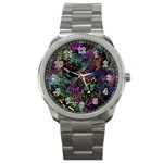 Trippy Dark Psychedelic Sport Metal Watch