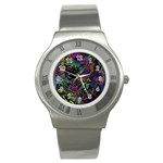 Trippy Dark Psychedelic Stainless Steel Watch