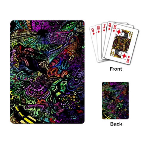 Trippy Dark Psychedelic Playing Cards Single Design (Rectangle) from ArtsNow.com Back