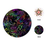 Trippy Dark Psychedelic Playing Cards Single Design (Round)