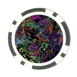 Trippy Dark Psychedelic Poker Chip Card Guard