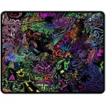 Trippy Dark Psychedelic Fleece Blanket (Medium)