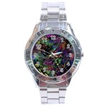 Trippy Dark Psychedelic Stainless Steel Analogue Watch