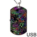Trippy Dark Psychedelic Dog Tag USB Flash (Two Sides)