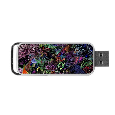 Trippy Dark Psychedelic Portable USB Flash (One Side) from ArtsNow.com Front