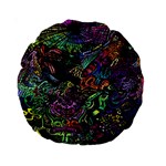 Trippy Dark Psychedelic Standard 15  Premium Round Cushions