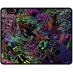 Trippy Dark Psychedelic Two Sides Fleece Blanket (Medium)
