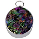 Trippy Dark Psychedelic Silver Compasses