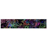 Trippy Dark Psychedelic Small Premium Plush Fleece Scarf