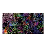 Trippy Dark Psychedelic Satin Wrap 35  x 70 