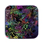 Trippy Dark Psychedelic Square Metal Box (Black)