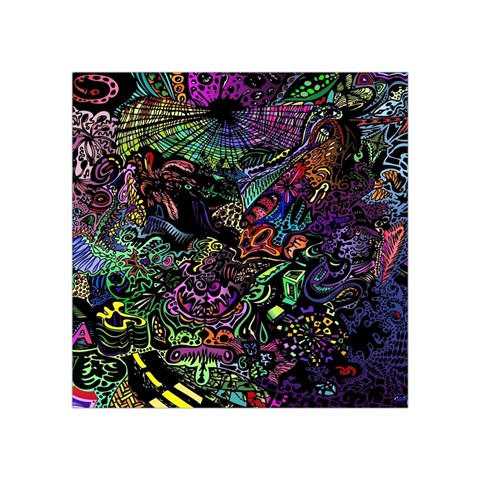 Trippy Dark Psychedelic Square Tapestry (Small) from ArtsNow.com Front