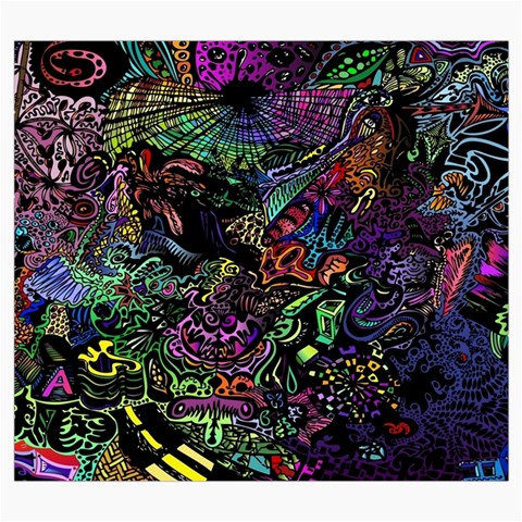 Trippy Dark Psychedelic Roll Up Canvas Pencil Holder (S) from ArtsNow.com Front