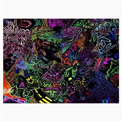 Trippy Dark Psychedelic Roll Up Canvas Pencil Holder (L) from ArtsNow.com Front
