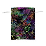 Trippy Dark Psychedelic Lightweight Drawstring Pouch (M)