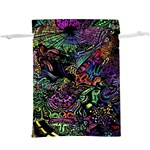 Trippy Dark Psychedelic Lightweight Drawstring Pouch (XL)