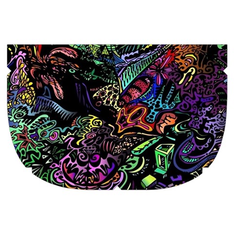 Trippy Dark Psychedelic Make Up Case (Small) from ArtsNow.com Side Left