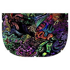 Trippy Dark Psychedelic Make Up Case (Small) from ArtsNow.com Side Left