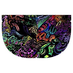 Trippy Dark Psychedelic Make Up Case (Medium) from ArtsNow.com Side Left