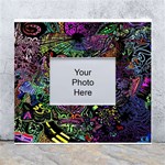 Trippy Dark Psychedelic White Wall Photo Frame 5  x 7 