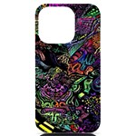 Trippy Dark Psychedelic iPhone 14 Pro Black UV Print Case