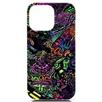 Trippy Dark Psychedelic iPhone 14 Pro Max Black UV Print Case