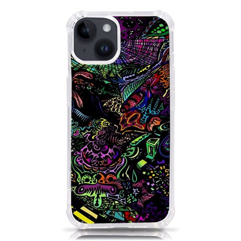 Trippy Dark Psychedelic iPhone 14 TPU UV Print Case from ArtsNow.com Front