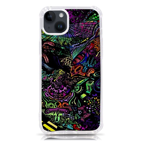 Trippy Dark Psychedelic iPhone 14 Plus TPU UV Print Case from ArtsNow.com Front