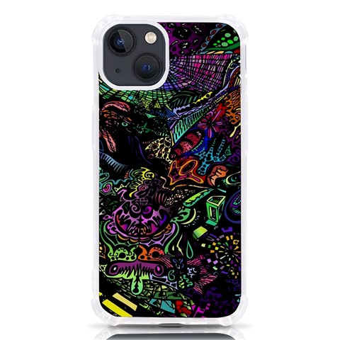 Trippy Dark Psychedelic iPhone 13 TPU UV Print Case from ArtsNow.com Front