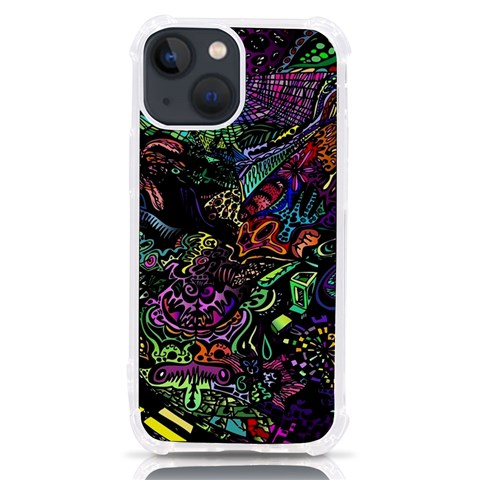 Trippy Dark Psychedelic iPhone 13 mini TPU UV Print Case from ArtsNow.com Front