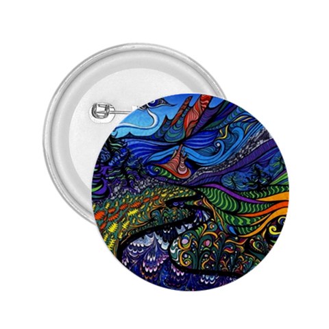 Psychedelic Landscape 2.25  Buttons from ArtsNow.com Front