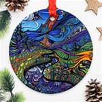 Psychedelic Landscape Ornament (Round)