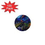 Psychedelic Landscape 1  Mini Buttons (100 pack) 