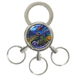 Psychedelic Landscape 3-Ring Key Chain