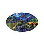 Psychedelic Landscape Sticker (Oval)