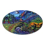 Psychedelic Landscape Oval Magnet