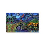 Psychedelic Landscape Sticker Rectangular (10 pack)