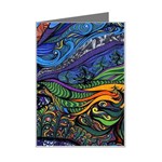 Psychedelic Landscape Mini Greeting Card