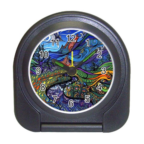 Psychedelic Landscape Travel Alarm Clock from ArtsNow.com Front