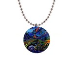 Psychedelic Landscape 1  Button Necklace