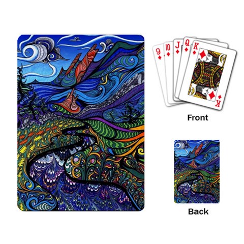 Psychedelic Landscape Playing Cards Single Design (Rectangle) from ArtsNow.com Back