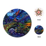 Psychedelic Landscape Playing Cards Single Design (Round)
