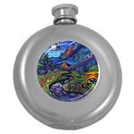 Psychedelic Landscape Round Hip Flask (5 oz)
