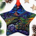 Psychedelic Landscape Star Ornament (Two Sides)