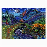 Psychedelic Landscape Large Glasses Cloth