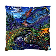 Psychedelic Landscape Standard Cushion Case (Two Sides) from ArtsNow.com Back